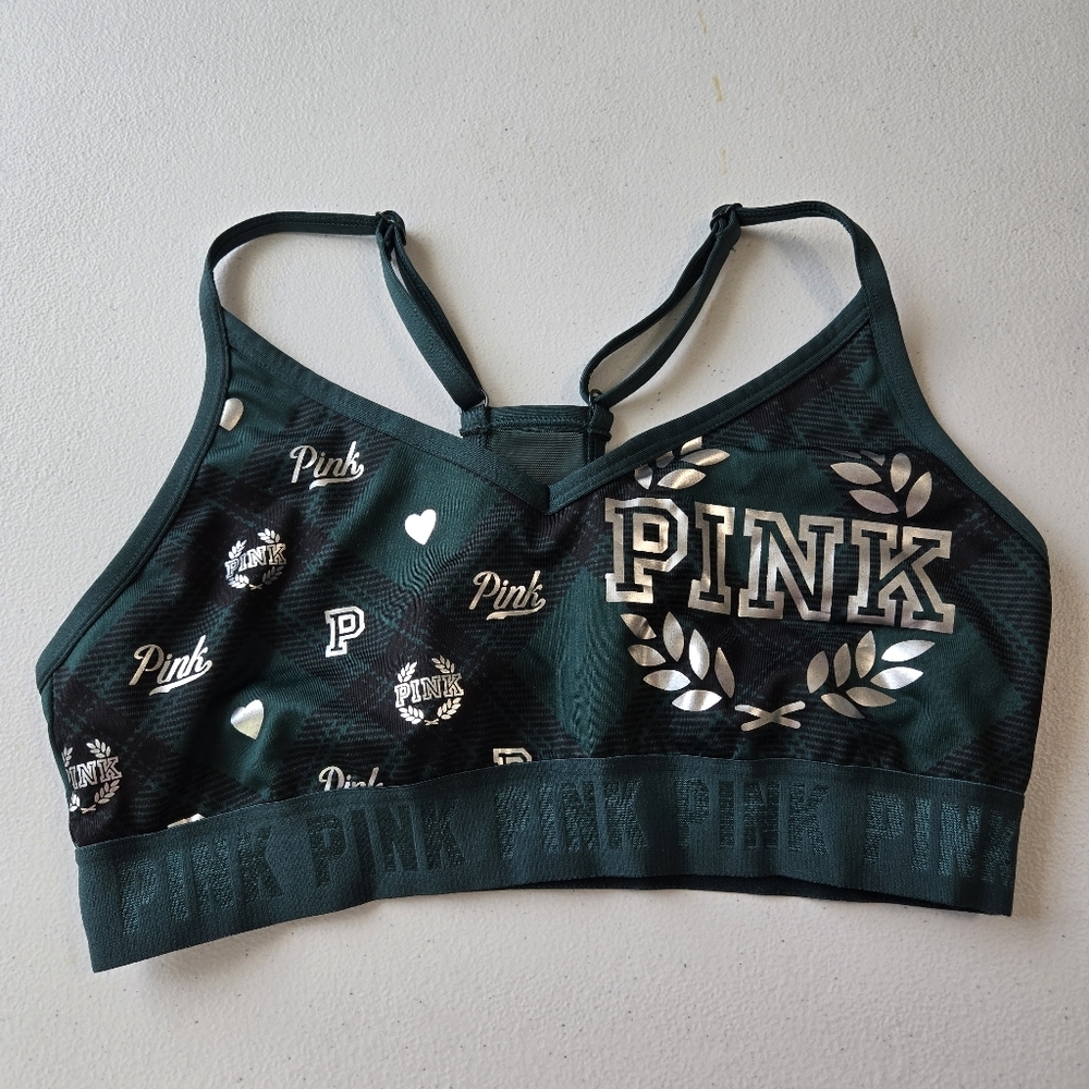 PINK Victoria's Secret Green Sports Bra SIZD